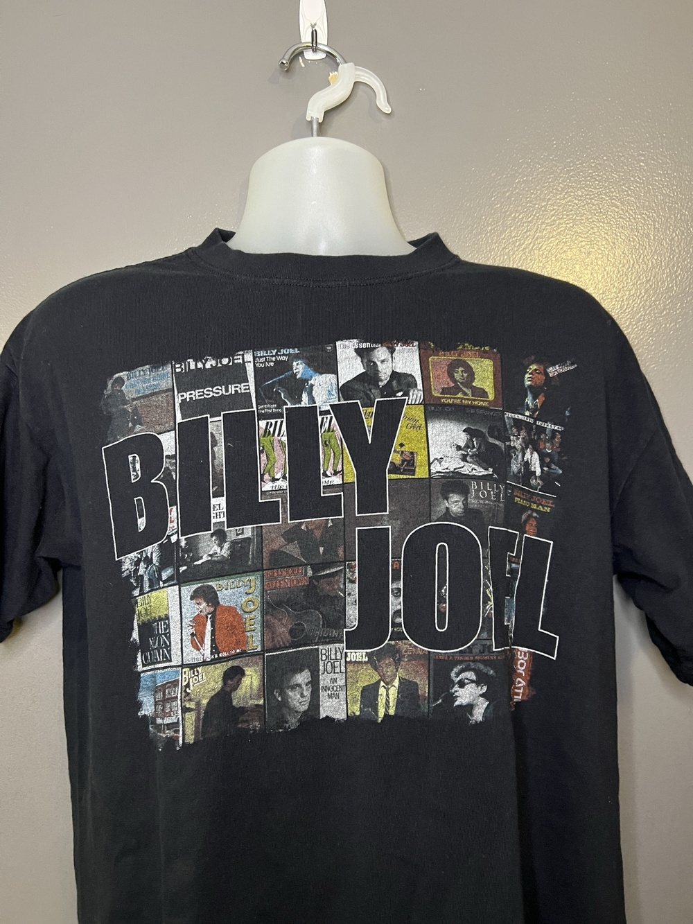 Billy Joel Shirt Mens Large Black 2008 Album Collage Graphic Band Tour Tee